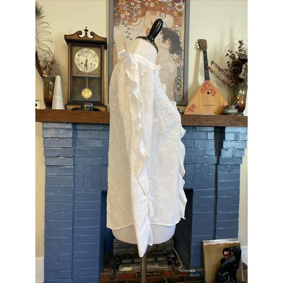 LEWIT Size S 100% Silk Button Down Embroidery Long Sleeve Top Shirt Nordstrom - Picture 3 of 15